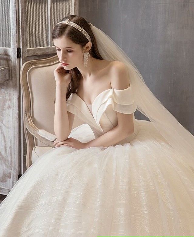 保障できる ウエディングドレス ホワイト 上質オーガンジー ベアトップ プリンセスライン華 売り尽 Www Globaldentalcentre Org