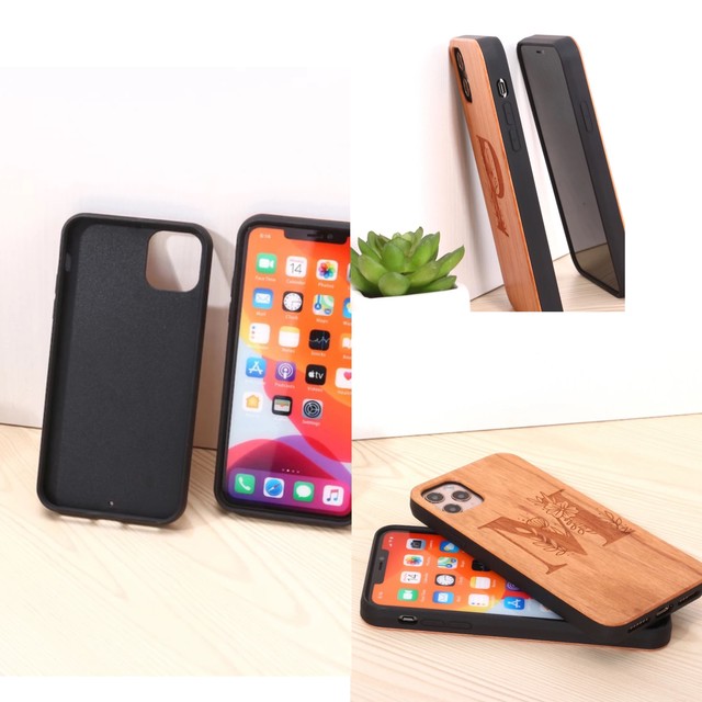 イニシャル セミオーダー スマホケース Iphone ケース イニシャル 木製 ウッドケース お洒落 カスタム J Marmie Vintage Select