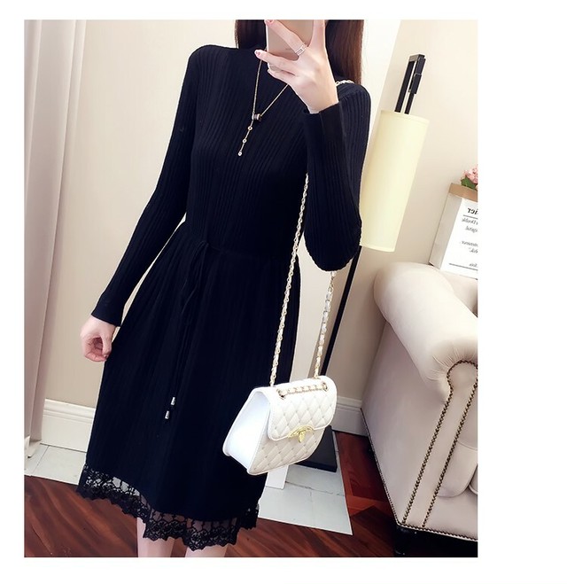 お取り寄せ品 毛糸のリブ編みワンピース Lotustage