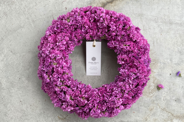 Statice Wreath Pink 03 | スターチスリース