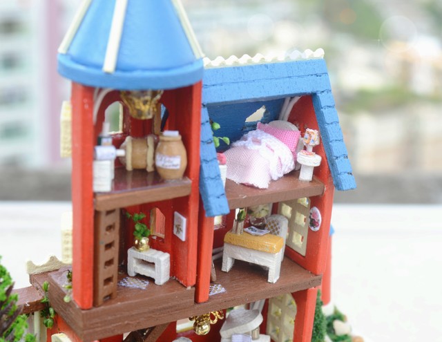 Diy ミニチュア ドールハウス 手作りキット Miniature Dollhouse Kit 夢キャッスル Y 005 More Fun合同会社