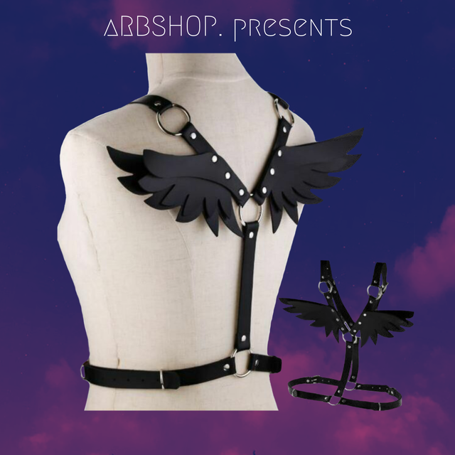 ４カラー 天使の羽根 ベルト ボディーベルト ボディーハーネス 羽 悪魔の羽 インスタ レザーベルト 地雷系 ハーネス エンジェル ゴスロリ パンク コスプレ ピープス系 チョーカー 韓国 パンク 原宿 韓国ファッション ハーネスベルト ボンテージ Arb
