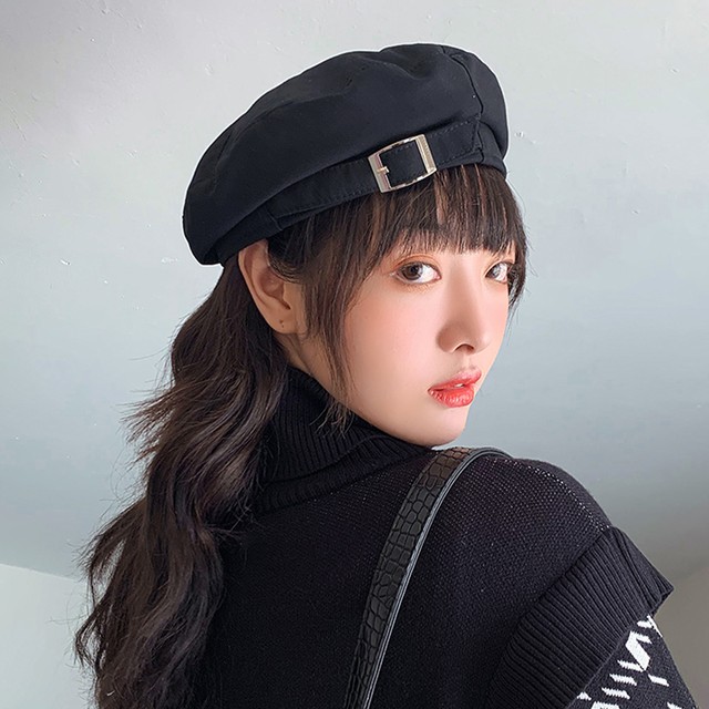 ベレー帽 レディース 季節感up かぼちゃベレー ベーシック キャップ 無地 シンプル 黒 小物 おしゃれ かわいい 帽子 Infini Arc En Ciel