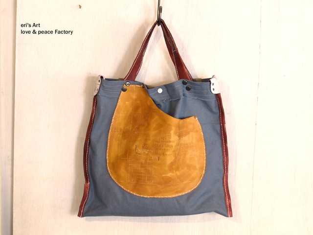 バッグ 帆布+革 bag‐094