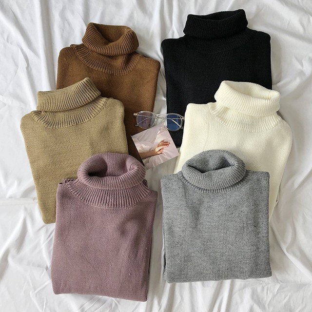 〈カフェシリーズ〉タートルネックセーター【turtle neck sweater】
