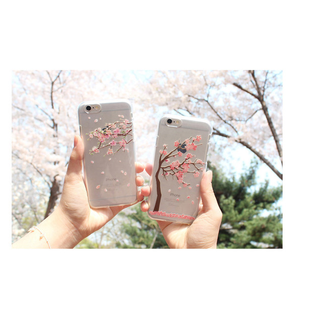 Try Cozy 桜 Sakura Cherryblossom 春 ピンク 透明 可憐 儚い フラワー 花柄 Iphone ギャラクシー P000000b Hanholic Jp Iphoneケース スマホアクセサリー 輸入雑貨