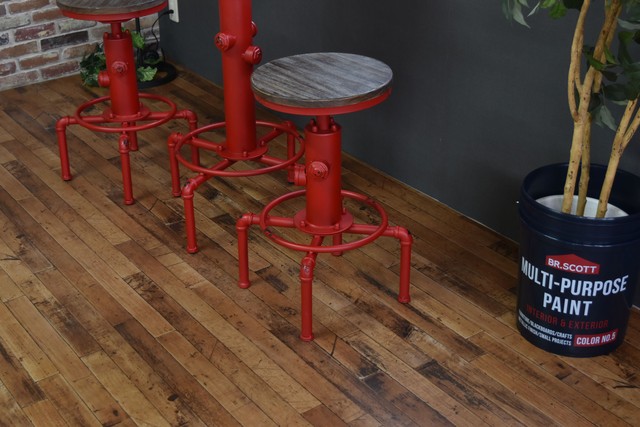 Smoky Bar Chair RD / ヴィンテージスタイル スモーキー バーチェア / レッド