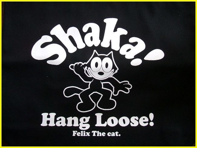フィリックス Felix The Cat トートバッグ ねこ 猫 ハワイ ハングルース シャカ ブラック John Silver ジョンシルバー