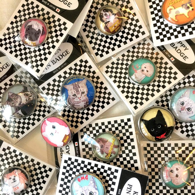 猫 ピンバッジ 猫ピンバッチ ねこピンズ ハチワレ 猫イラスト Cat Pins Rue Du Bac リュードバック
