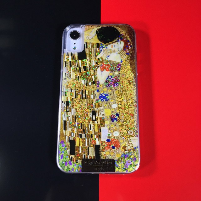 Artify Iphone Xr グリッターケース クリムト キス ゴールド Aj Klimt World