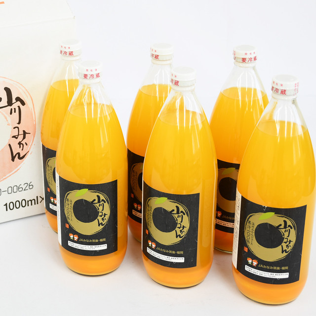 山川みかんストレートジュース 1000ml【6本入】送料込