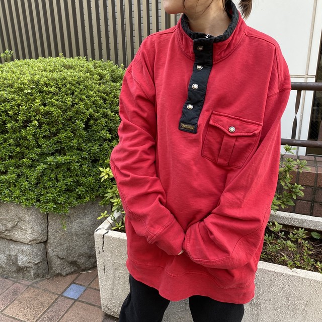 ラルフ Polo Ralph Lauren ポロラルフローレン ヘンリーネックスウェット 赤 高円寺古着 Slut Albatross Vintage