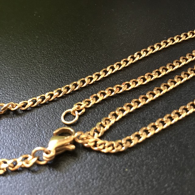 チェーンネックレス 3mm幅60cm ゴールドネックレス メンズ 喜平ネックレス Colorfulcafe