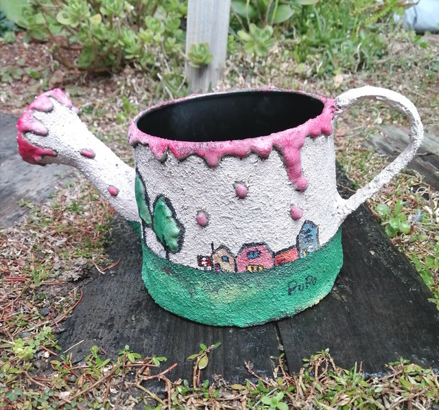 モルタルジョウロhouse鉢 手作り B Rupo 多肉植物専門店