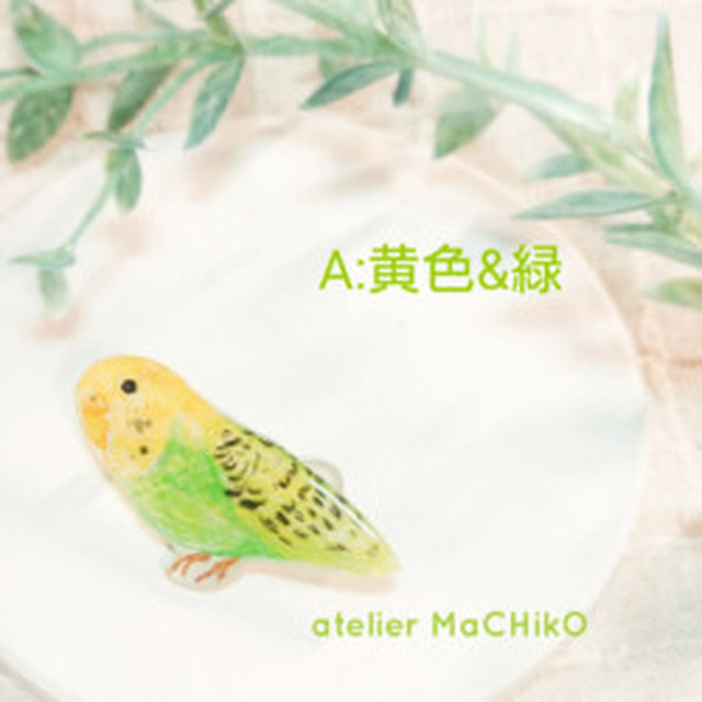カラフルいんこ プラバンキーホルダー Atelier Machiko