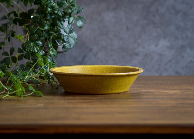 SHIROUMA 浅鉢 18cm 芥子色(深皿・スープボウル・グラタン皿・耐熱皿)/長谷川 哲也
