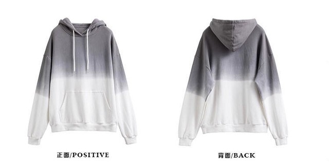 グラデーション パーカー オーバーサイズ ダメージデニム 長袖 カジュアル お洒落 かわいい 大人 かっこいい クール Ts 0102 Hamar