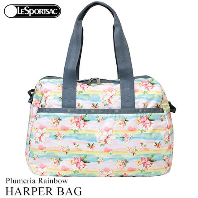 ハワイ限定 Lesportsac レスポートサック プルメリア レインボー ハーパーバッグ 2way Clara Hawaiian Select Shop