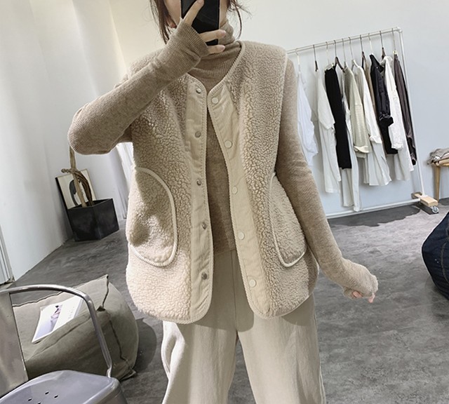 可愛い 綺麗系服 流行り 厚手 スタイリッシュ 柔らか スウィート ジェントル コージー ベスト キャミソール トップス 75shops