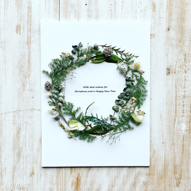 キット ボードde作るクリスマスリース ホワイト Botanica Flowerschool