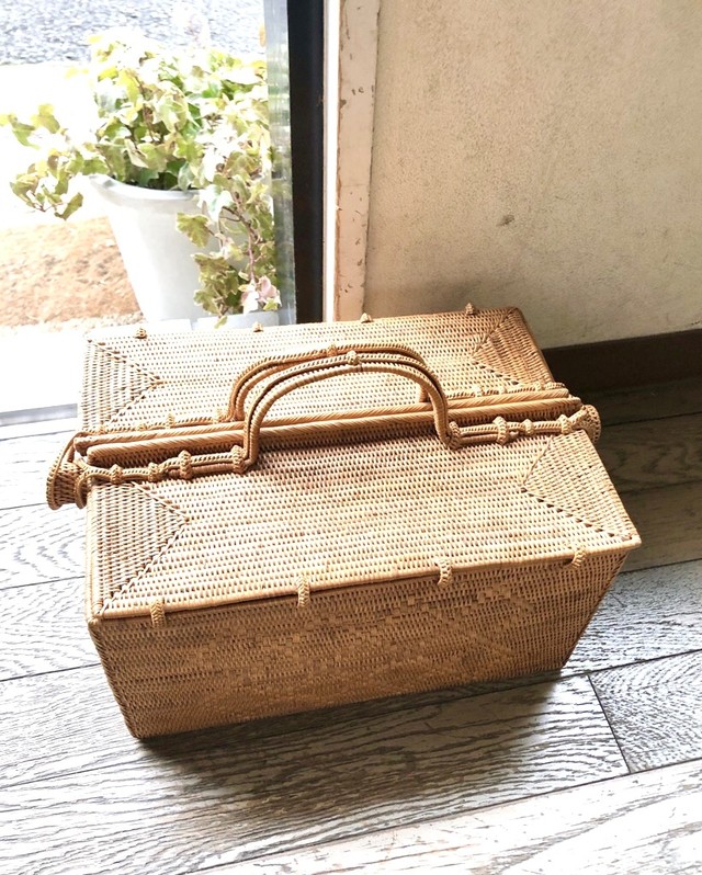 アタ ピクニックバスケット 裁縫道具ボックス Pishka