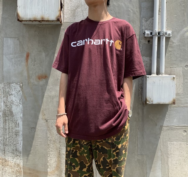 カーハートcarharttプリントtシャツ 古着屋catchy堀江店