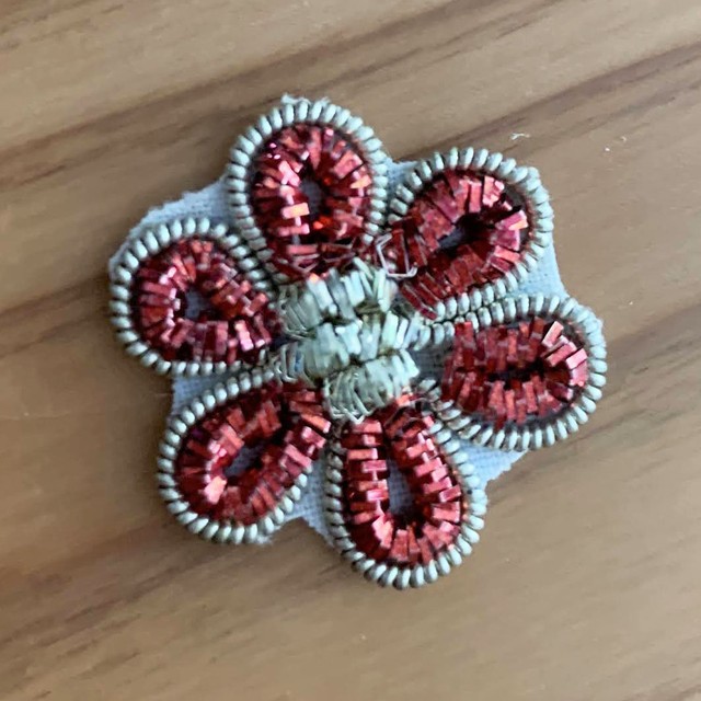 金モール刺繍ワッペン No.34(30年近く前にインドより輸入)