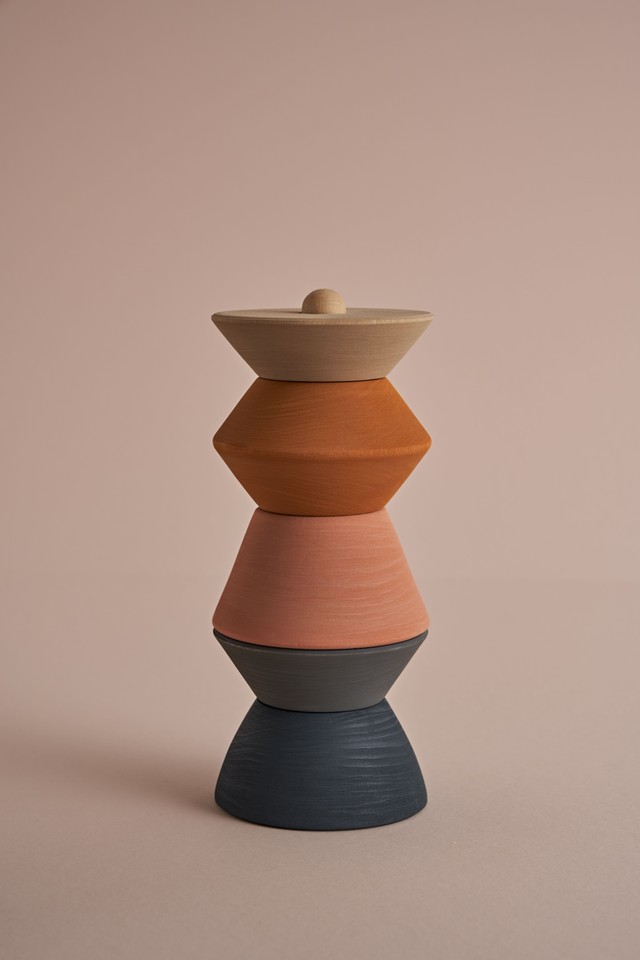 Radugagrez ラドガグレ Big Sculpture Stacking Tower 木のおもちゃ 知育玩具 ごっこ遊び おしゃれインテリア 誕生日プレゼント ギフト 木のぬくもり スタッキング 積み木 インテリア雑貨 輸入雑貨 Mimi Style