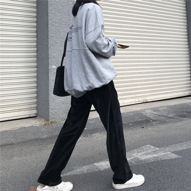 ボトムス パンツ レディース ベロア ジャージ 秋冬 ゆったり レトロ こなれ感 カジュアル ブラック ワインレッド ボルドー Evergreen