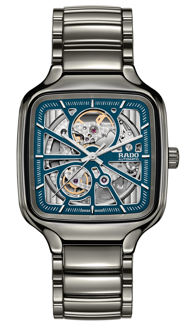 【RADO ラドー】True Square Automatic Open Heart トゥルースクエア オープンハート(ブルー)/正規輸入品