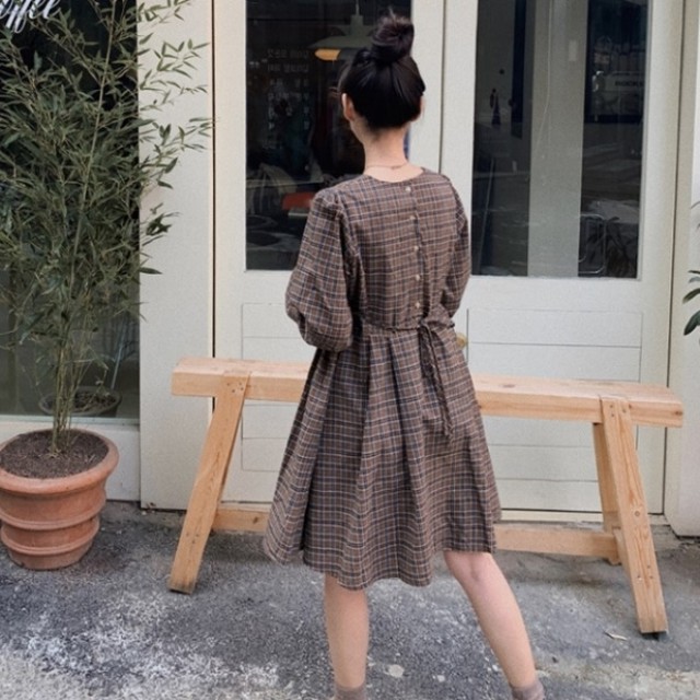 ワンピース セット カーディガン チェックワンピース セットアップ レディース 韓国 ファッション レディース 春 ワンピ コーデセット 2点セット レディース 羽織り カーデ 後ろボタン チェックワンピ かわいい チェック柄 春物 ミニワンピース Vestito
