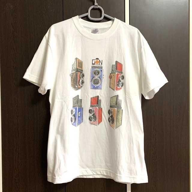 ごん色カメラ オリジナルtシャツ 二眼レフ柄 ごん色カメラ