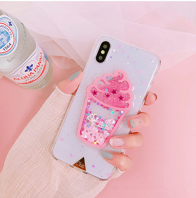 きらきらホログラムアイスクリームモチーフクリアケース Spca0019 スマホケース Iphoneケース Cororin かわいいスマホケース専門店