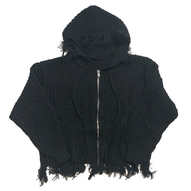 【Cat & Parfum】Ripped Cropped Pull Over