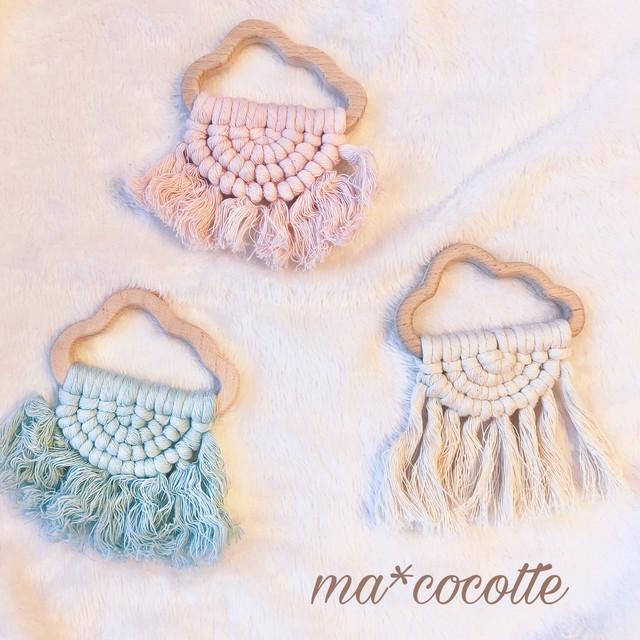 クラウドマクラメ編みタッセル にぎにぎ おもちゃ 歯固め Ma Cocotte