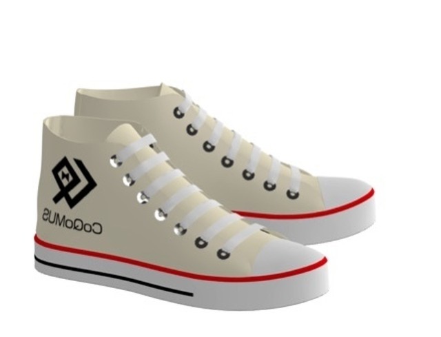 オリジナルブランド オリジナルハイカットスニーカーホワイトデザイン レディース Coqomus