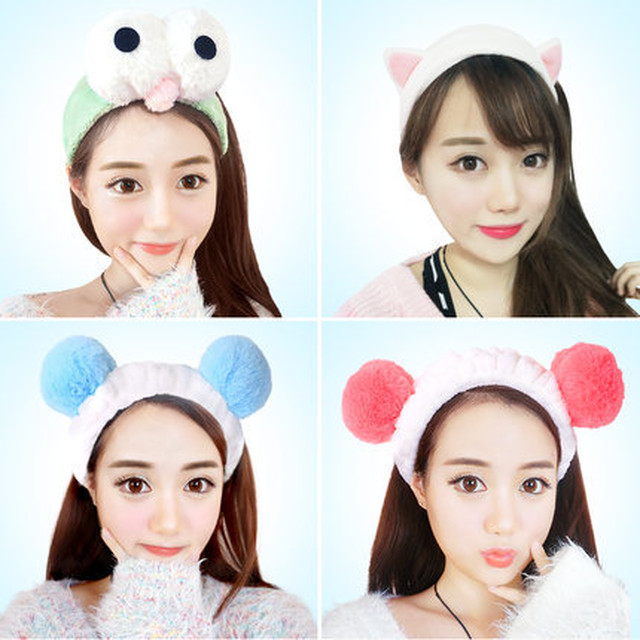 パンダ耳がかわいいヘアバンド 赤 Dream Power