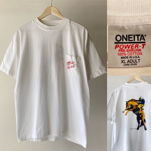 90 S Marlboro ポケット付き バックプリントtシャツ Oneitaボディ Size Xl 0416a25 Thrift Tokyo Tarock