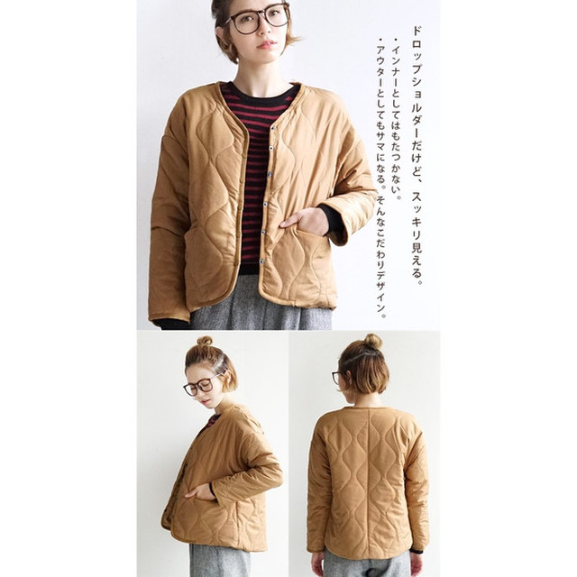 ジャンパー ダウンジャケット インナーコート キルティング 羽織り 軽アウター アウター 防寒 ノーカラー レディース 丸首 トップス 秋冬 新作 Japan Market Shop 只今クリアランスセール開催中 送料無料