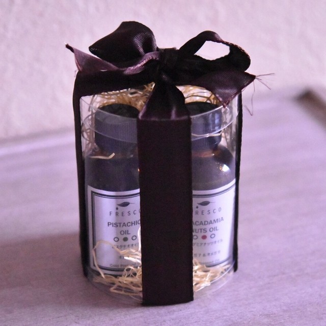 ミニボトル2本 ギフト用ラッピング 要カラー選択 搾りたてオイル専門店fresco