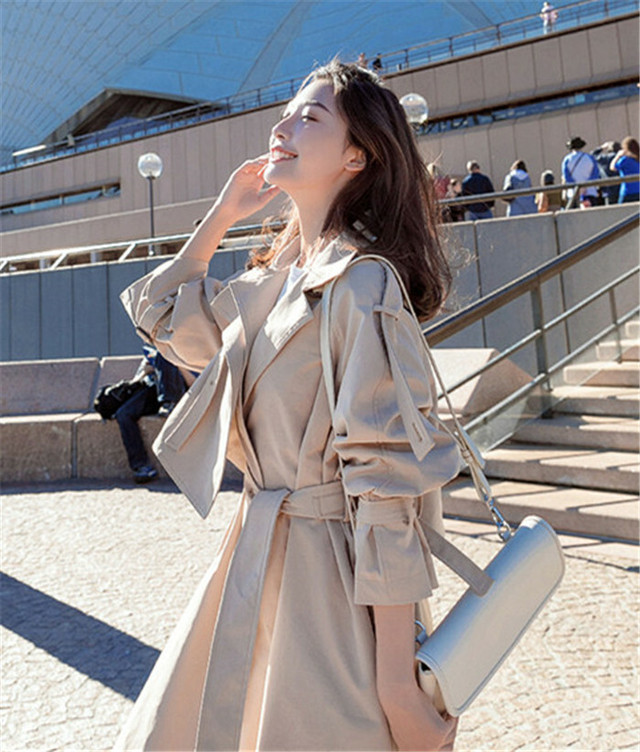 トレンチコート レディース エレガント カレッジ風 コート ワンピースなど韓国レディースファッションプチプラサイト ときめきショップ