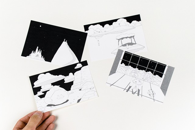 ポストカードセット 町田洋 二人の男は旅を終えると 岩絵の中に入っていった B トースト