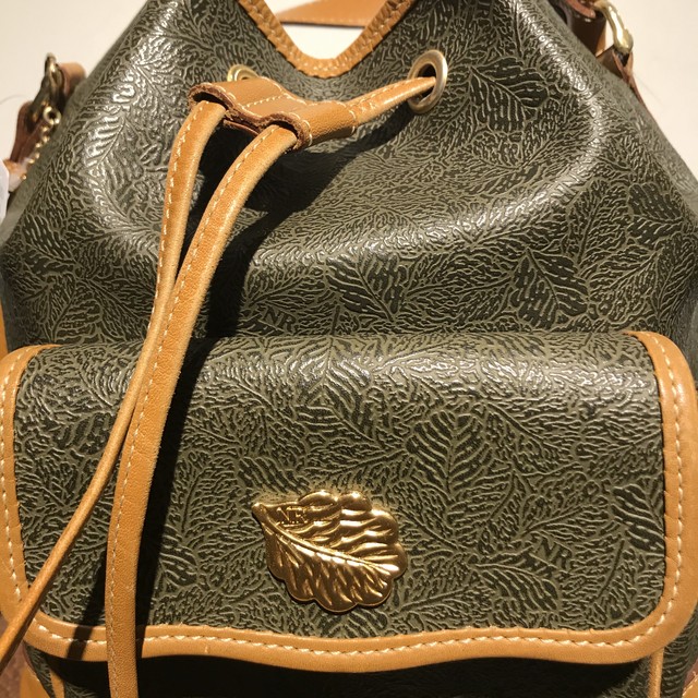 Nina Ricci ニナリッチ 巾着型ショルダーバッグ グリーン ブラウン ｕｔａ５