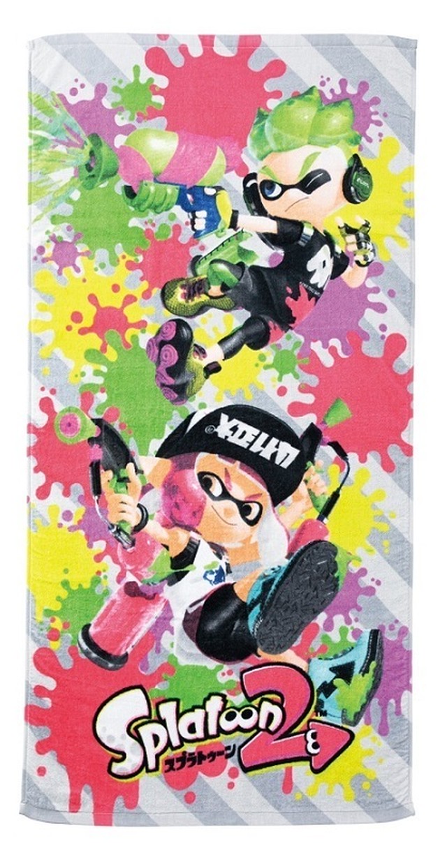 任天堂 スプラトゥーン2 Splatoon2 スプラッシュカラー バスタオル クリックポスト対応 アニメグッズ専門店 ｈｏｂｂｙ ｂａｃｋｅｔ