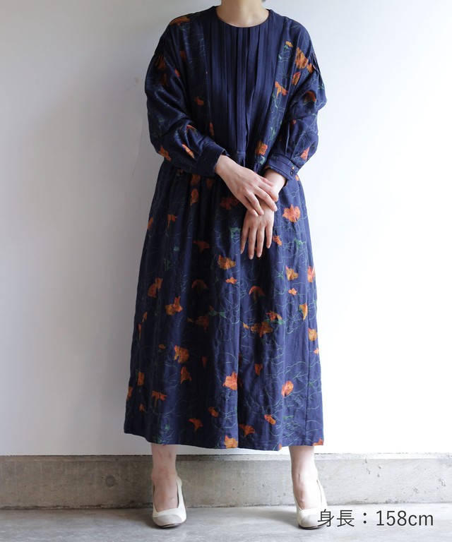 ナスタチュウム刺繍ワンピース Mua607 Muuc Everlasting Sprout 公式オンラインショップ