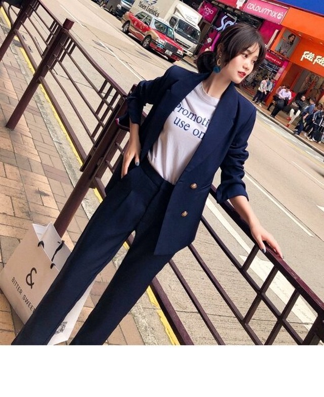 セットアップ レディース パンツ スーツ ジャケット ツーピース 無地 抜け感 シンプル おしゃれ 大人可愛い カジュアル フォーマル フェミニン きれいめ 入学式 卒業式 お呼ばれ お出かけ 通勤 春 夏 秋 Evergreen