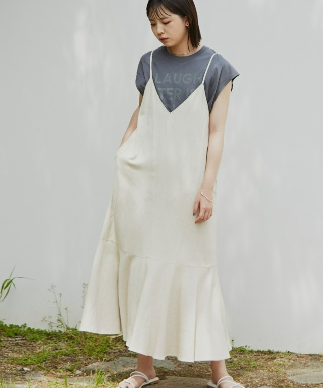 ウォッシャブルリネンブレンドキャミワンピース Nat Aunt Marie S