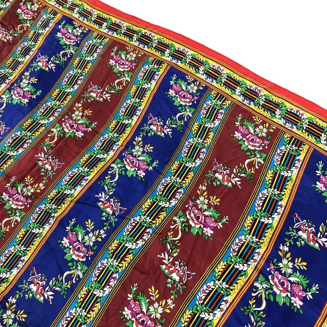 00s Kenzo Paris ケンゾー 花柄 シルク スカーフ 大判 都町の古着屋 Charkha Bazaar チャルカバザール