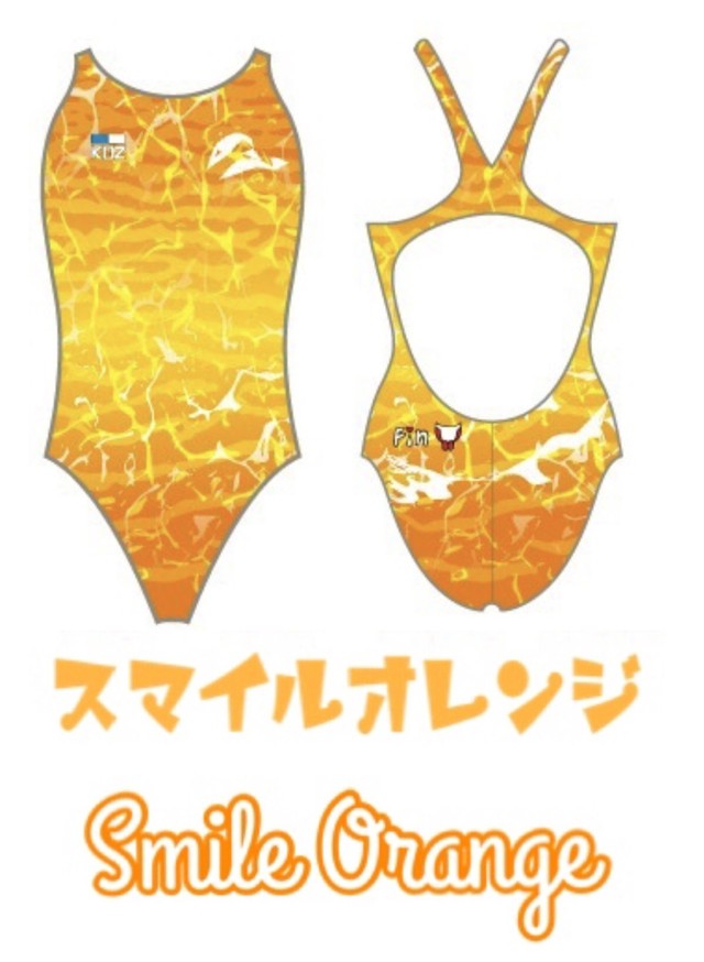 残りわずか フィンスイミング 水泳用レディス水着 ウォータードレス スマイルオレンジ Finfin フィンフィン Online フィンスイミング の魅力を広める新しいブランド
