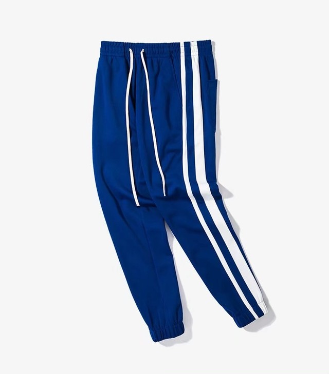 サイドストライプパンツ ウエストジョガーコットンパンツ カジュアル